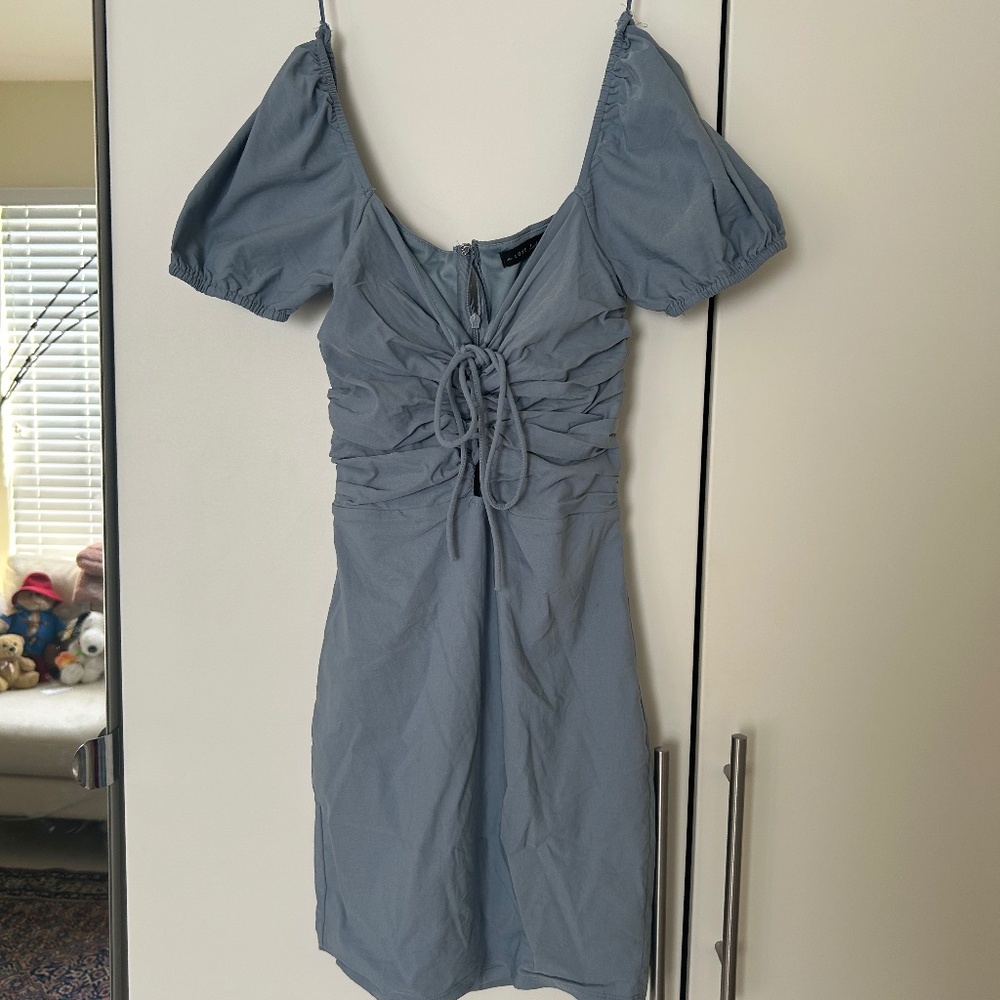 South Moon Under - A Love Like You Blue Off-Shoulder Mini Dress